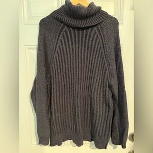 Free People Charcoal Ribbed Turtleneck Sweater